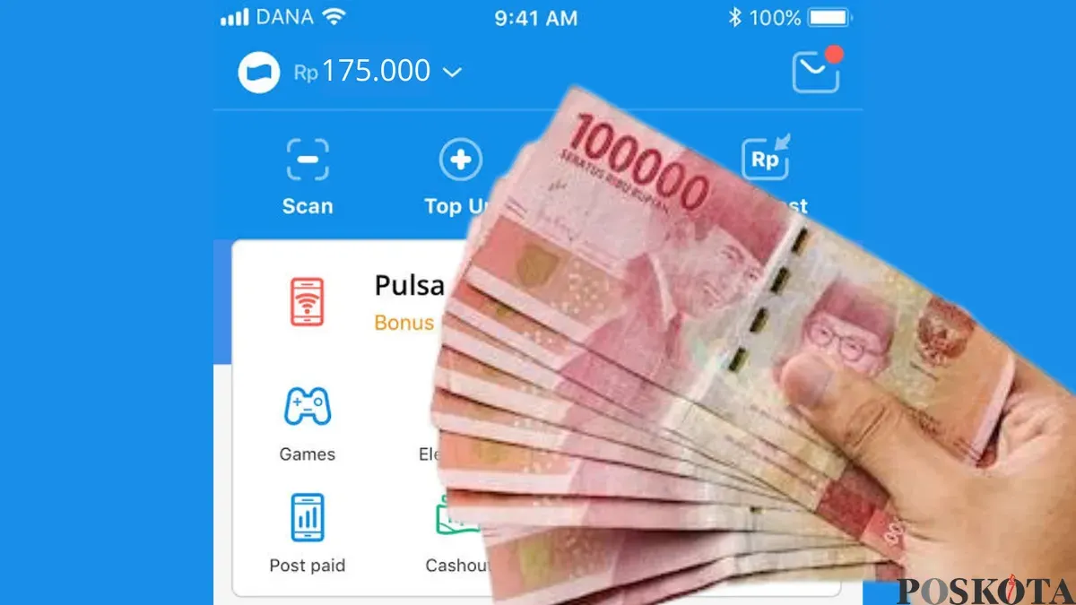 Transferan saldo DANA gratis hingga Rp125.000 bisa didapatkan jika nomor HP kamu telah valid tersambung ke dompet elektronik. (Foto: Poskota/Rivera Jesica Souisa)