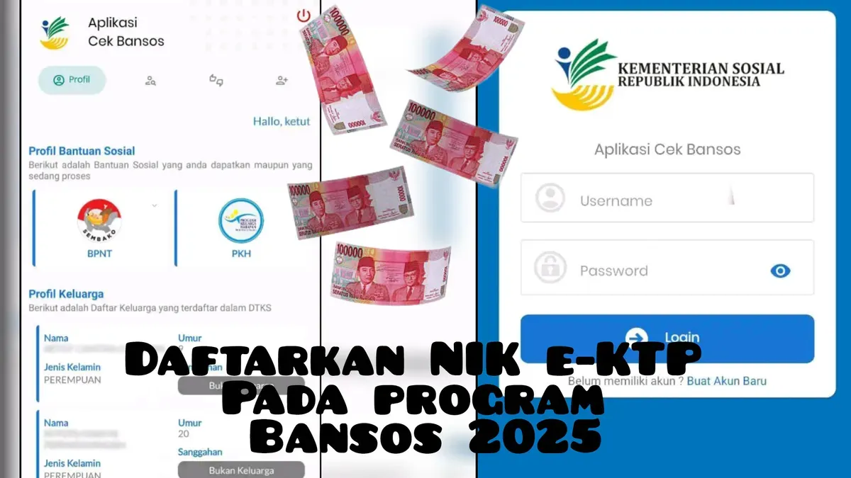 Tutorial Mendapatkan Saldo Dana Bansos 2025, Daftar Jadi Peserta DTSE Terlebih Dahulu (Poskota/Edit Resi Siti Jubaedah)