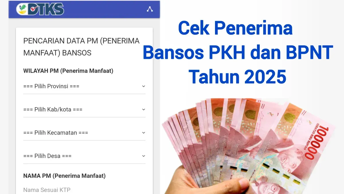 Cara Cek Status Penerima Saldo Dana Bansos Pakai NIK KTP yang Terdaftar di DTSEN 2025 (Poskota/Edit Resi Siti Jubaedah)