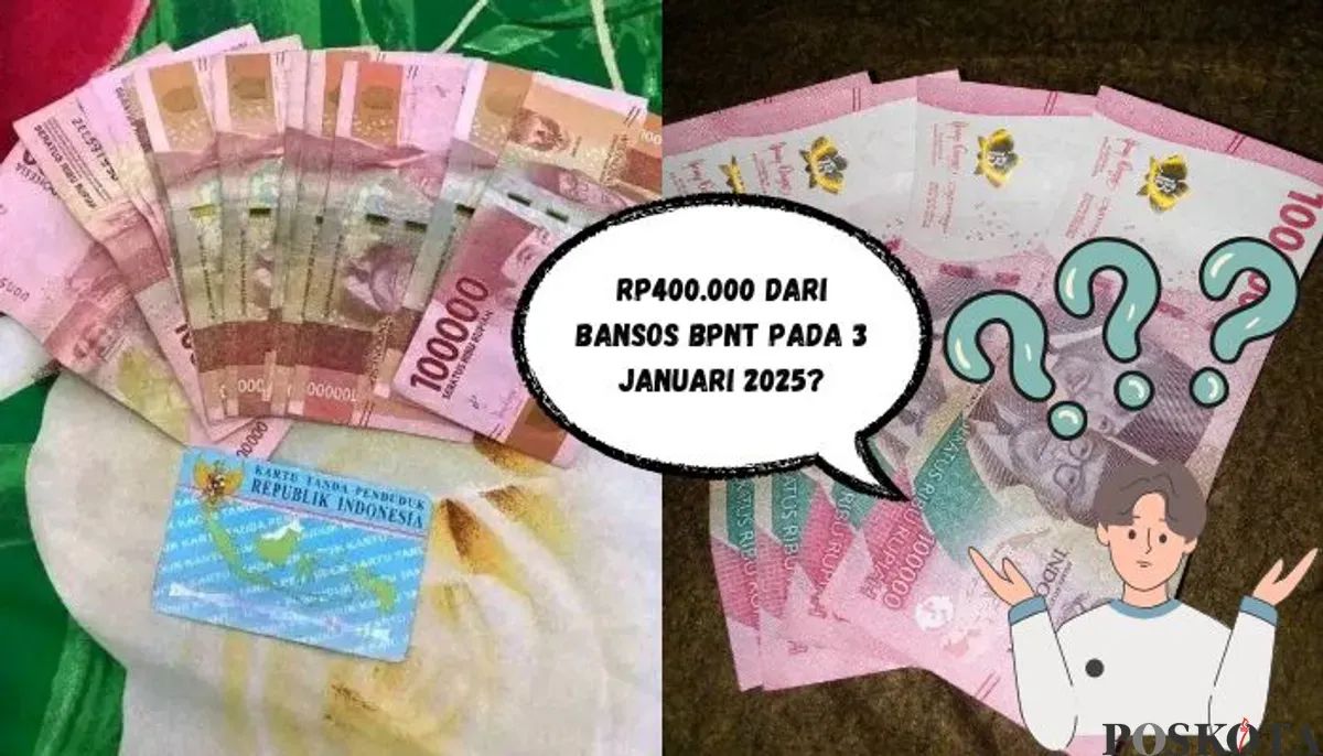 Cek fakta bansos BPNT Rp400.000 cair hari 3 Januari 2025 (Sumber: Poskota/Insan Sujadi)