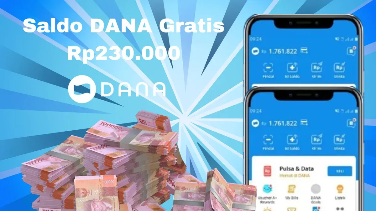 Cukup satu kali klik dapatkan saldo DANA gratis Rp230.000 langsung masuk dompet elektronik, cek caranya di sini. (Sumber: Poskota/Syania Nurul Lita Baikuni)
