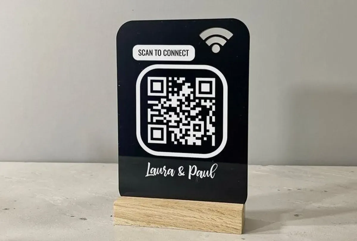 Cara menghubungkan WiFi melalui scan barcode. (Sumber: Pinterest)