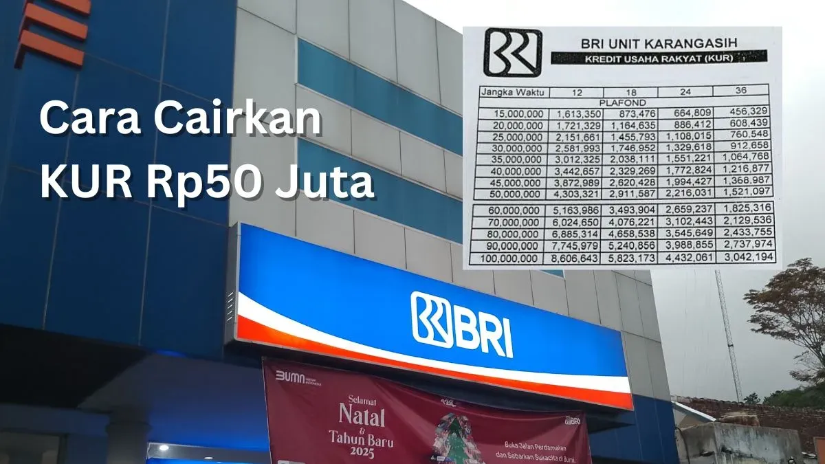 cara cairkan saldo dana kur Rp50 juta. (Sumber: Poskota/Faiz)