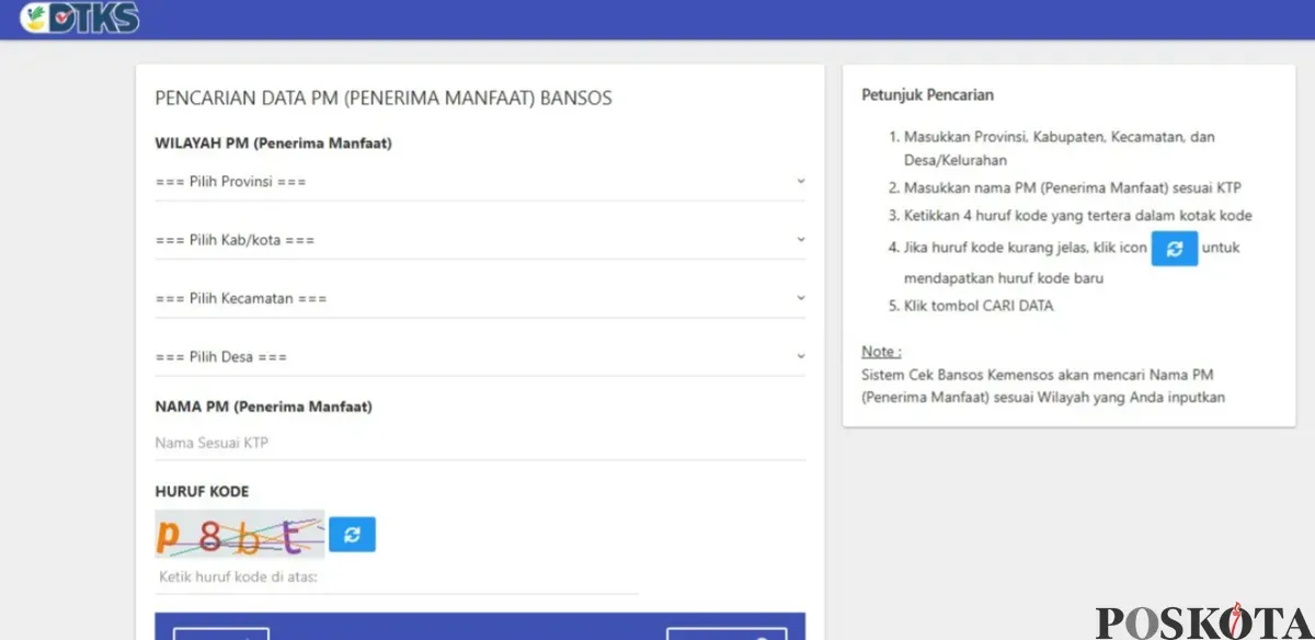 Ini cara cek bansos di cekbansos.kemensos.go.id. (Sumber: Poskota/Shandra)