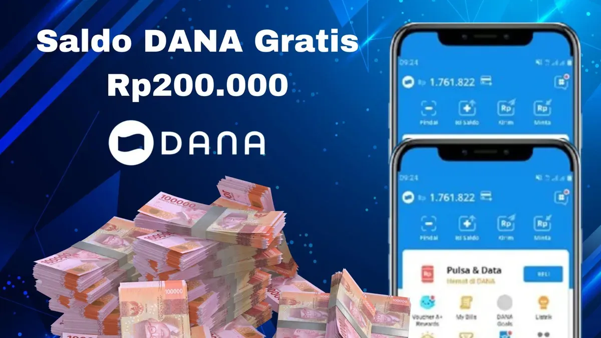 Cara klaim saldo DANA gratis Rp200.000 khusus pengguna baru aplikasi penghasil uang masuk dompet elektronik. (Sumber: Poskota/Syania Nurul Lita Baikuni)