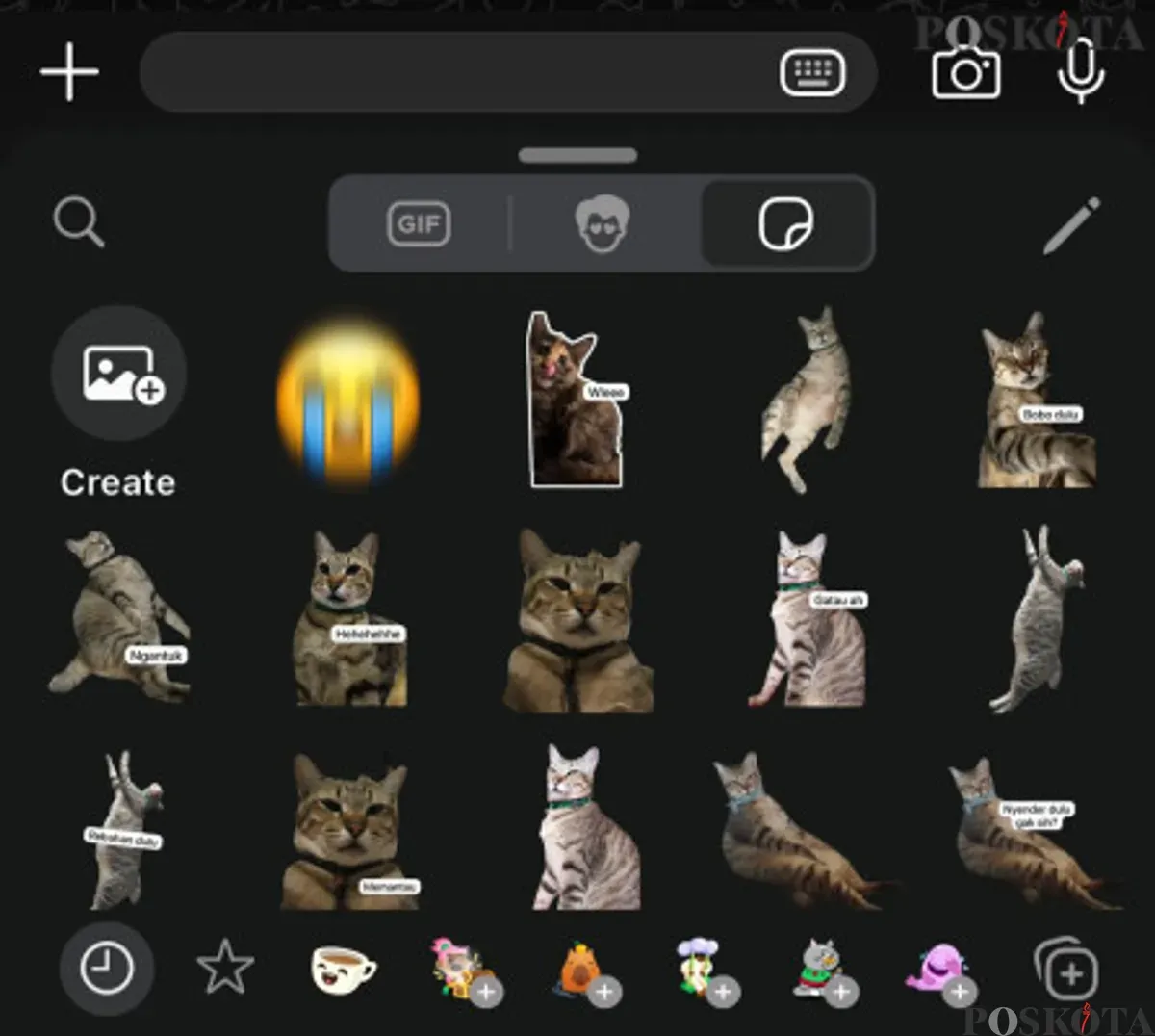 Simak cara membuat stiker WhatsApp pakai foto sendiri gampang banget tanpa aplikasi. (Sumber: Poskota/Shandra)