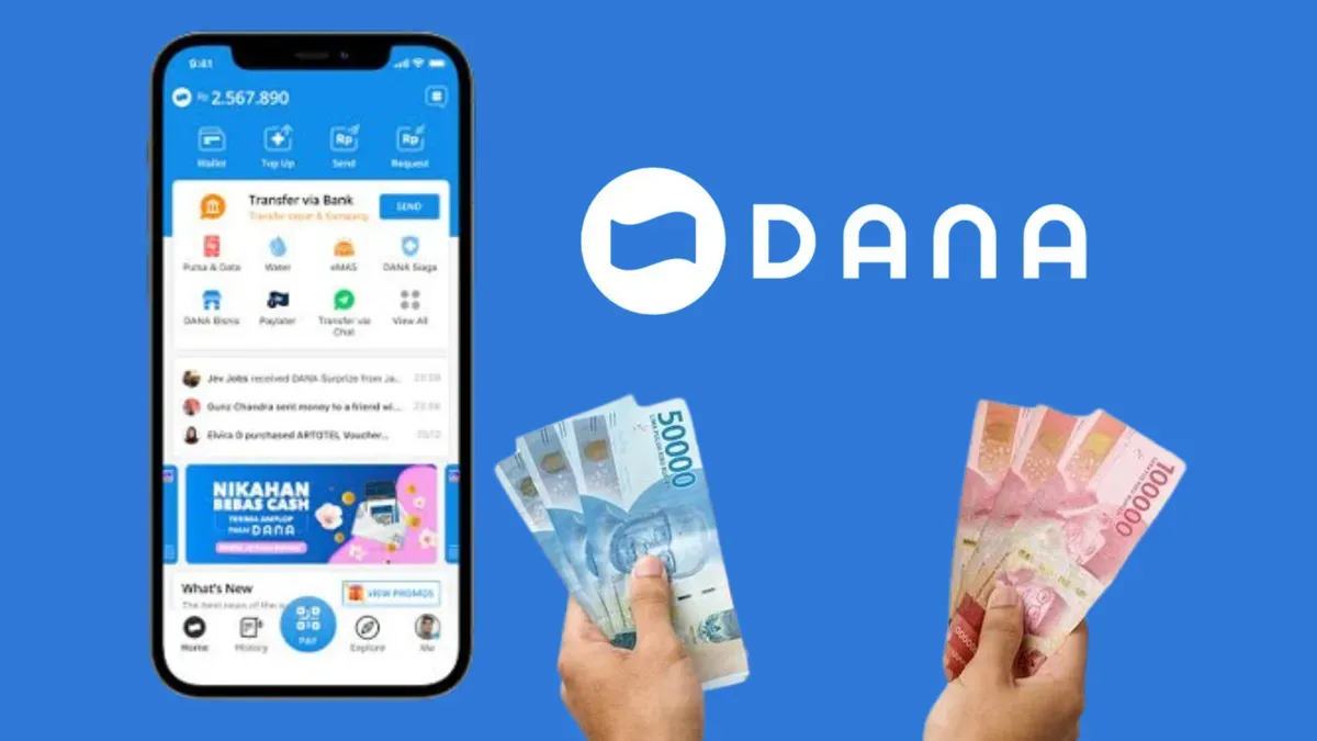 Klaim saldo DANA Kaget ke dompet elektronik (Sumber: Poskota/Rivera Jesica Souisa)