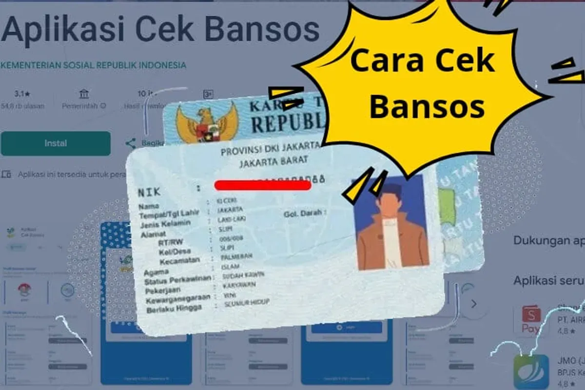 Cek status penerima bansos dengan login cekbansos.kemensos.go.id pakai NIK KTP secara online. (Sumber: Poskota/Risti Ayu Wulansari)