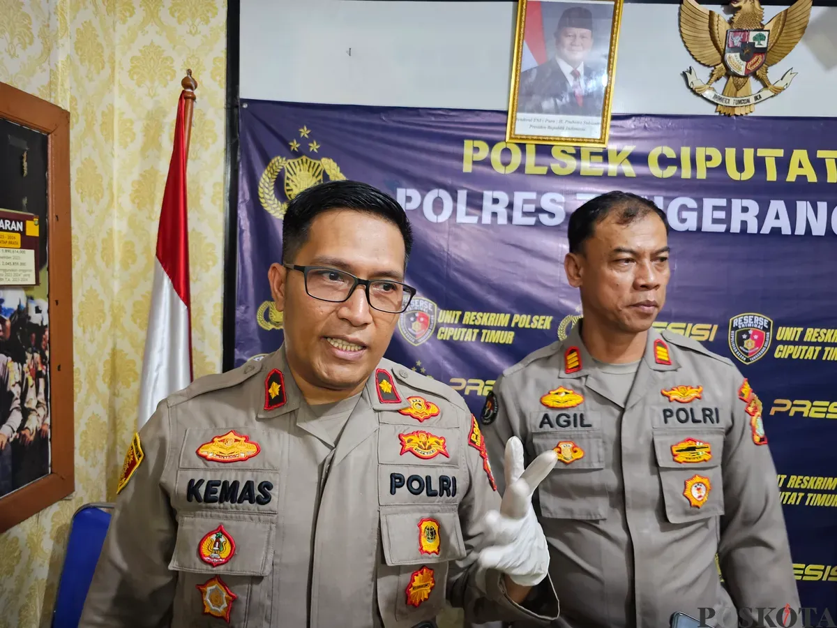 Kapolsek Ciputat Timur, Kompol Kemas Arifin saat ditemui wartawan di Mapolsek Ciputat Timur, Selasa, 7 Januari 2025. (Sumber: Poskota/Veronica Prasetio)