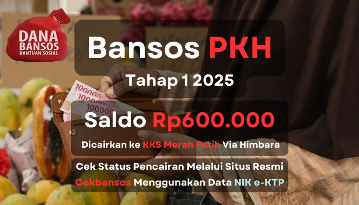 Bansos PKH tahap 1 2025 sedang dalam proses penyaluran, nominal saldo Rp600.000 akan dicairkan ke rekening KKS. (Sumber: Poskota/Aldi Harlanda Irawan)