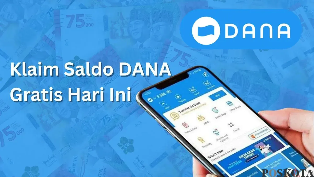 Cara klaim saldo gratis dari DANA Kaget. Kuota terbatas dan nominal acak, siapa cepat dia dapat! (Sumber: Poskota/Faiz)