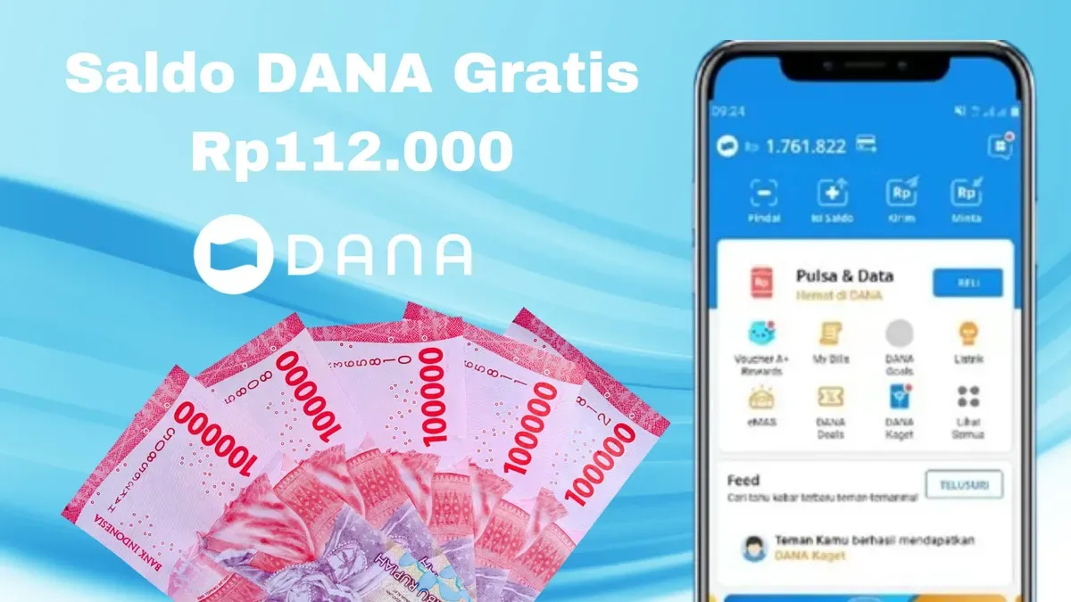 Cara mendapatkan saldo DANA gratis Rp112.000. (Sumber: Poskota/Syania Nurul Lita Baikuni)