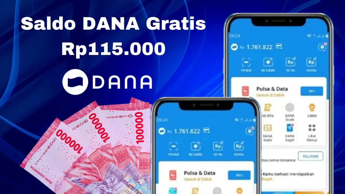 Cara dapatkan saldo DANA gratis Rp115.000 dari aplikasi penghasil uang langsung cair ke dompet elektronik, cek selengkapnya di sini. (Sumber: Poskota/Syania Nurul Lita Baikuni)