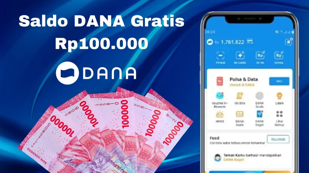 Cara klaim saldo DANA gratis Rp100.000 langsung masuk dompet elektronik. (Sumber: Poskota/Syania Nurul Lita Baikuni)