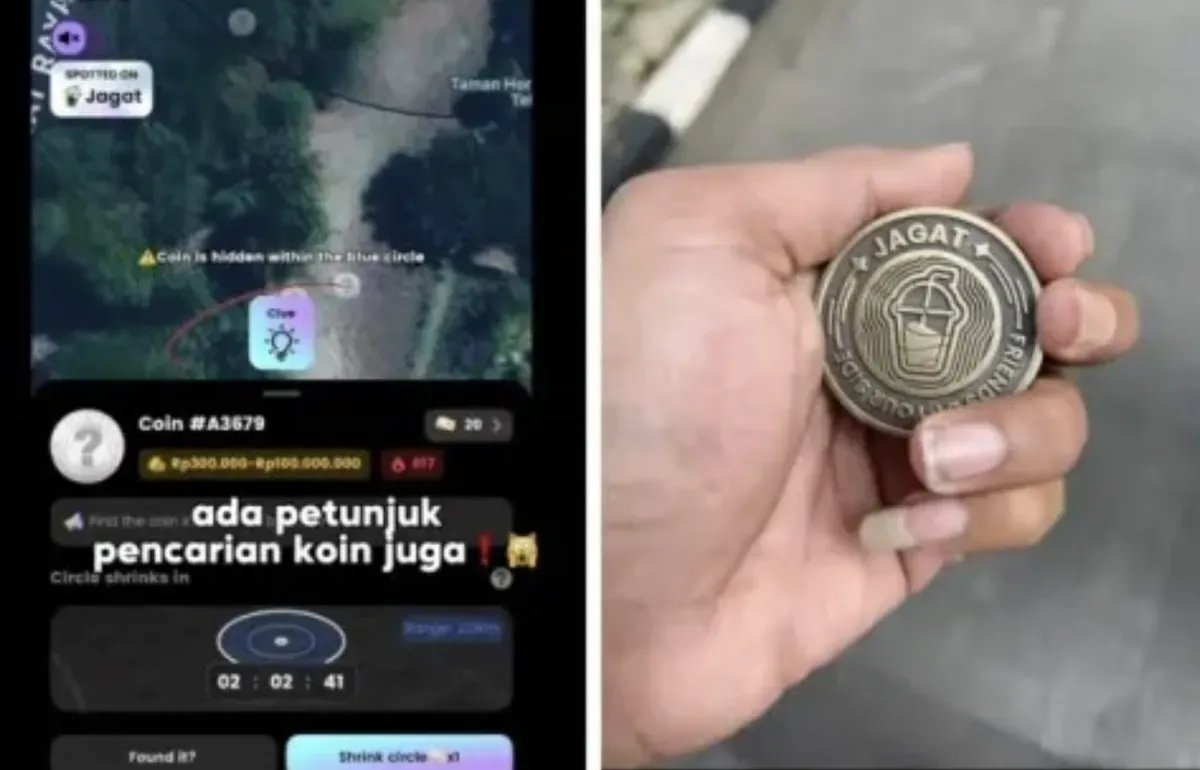 Fitur Treasure Hunt di aplikasi Jagat yang menggabungkan petualangan dunia nyata dengan teknologi digital. (Sumber: Tiktok)