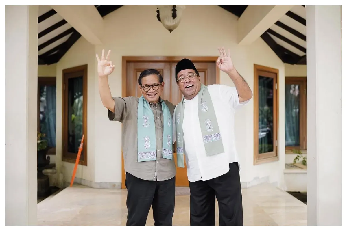 Pramono Anung menitipkan sejumlah pekerjaan mencegah banjir Jakarta kepada Rano Karno selama mengikuti retret di Magelang. (Sumber: Instagram/@pramonoanungw)