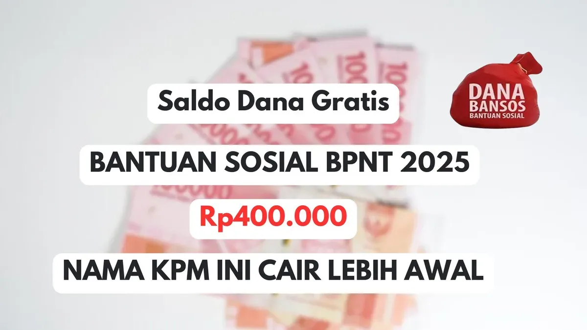 Nama KPM ini akan menerima pencairan saldo dana gratis Rp400.000 lebh awal jika sudah tervalidasi sebagai penerima bantuan sosial BPNT tahap 1 2025. (Sumber: Poskota/Herdyan Anugrah Triguna)