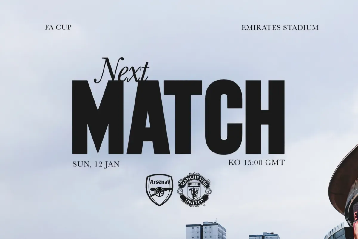 Cek jadwal dan link live streaming super big match ronde ketiga Piala FA Arsenal vs Man United. (Sumber: X/ ManUtd)