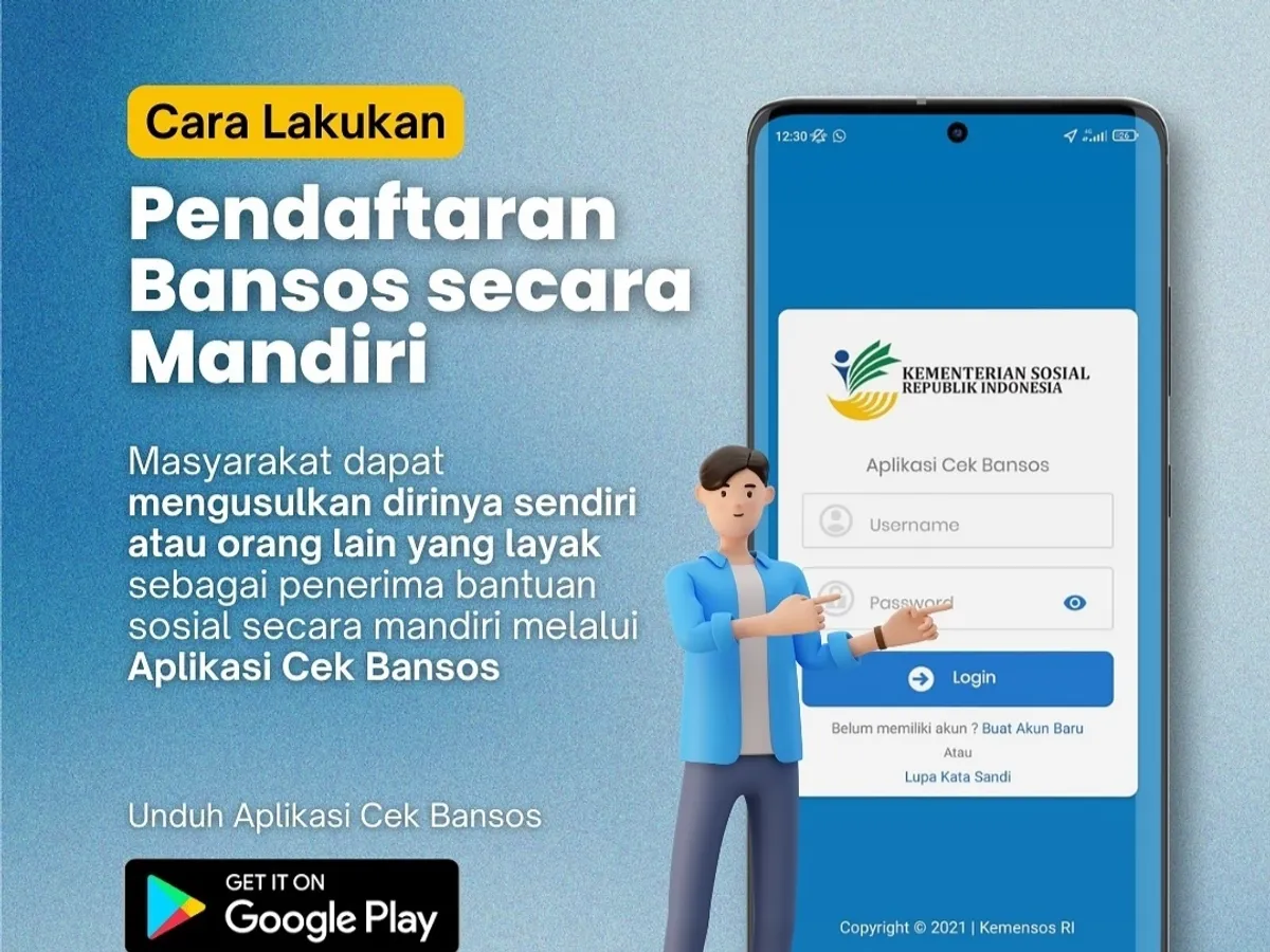 Daftar bansos melalui aplikasi Cek Bansos dari Kementerian Sosial Republik Indonesia (Kemensos RI). (Instagram Kemensos RI)