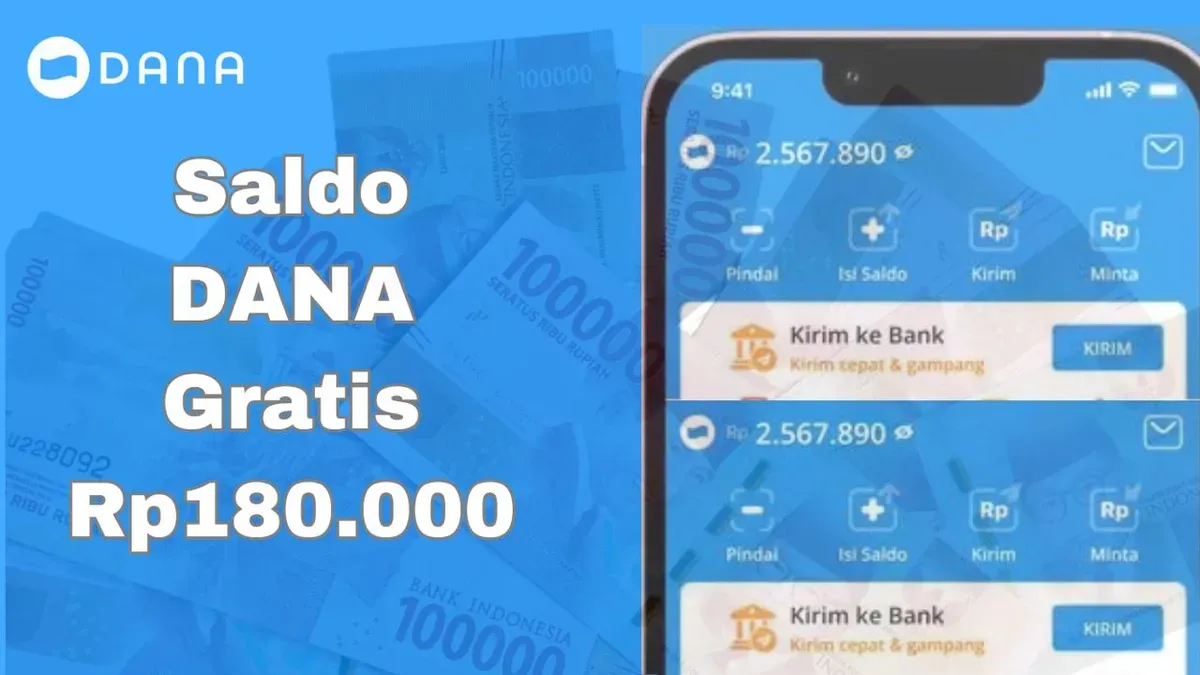 5 aplikasi penghasil saldo DANA Gratis Rp180.000 yang bisa Anda coba untuk mendapatkan penghasilan tambahan. (Sumber: Poskota/Syania Nurul Lita Baikuni)