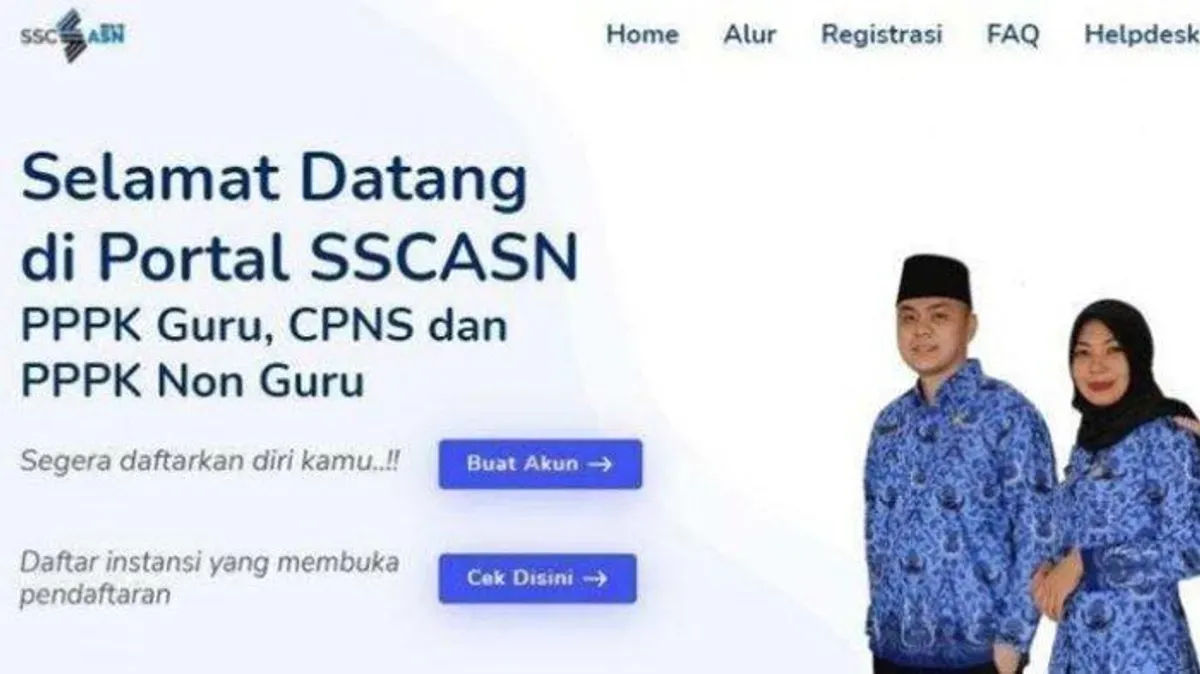 Portal resmi SSCASN, gerbang utama menuju pendaftaran CPNS. Pastikan data yang diunggah benar dan valid! (Sumber: laman SSCASN)