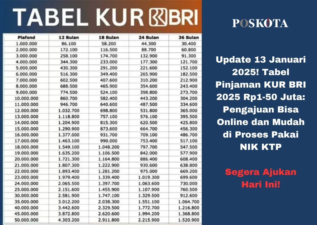 Proses pengajuan pinjaman KUR BRI 2025 kini lebih mudah dan praktis dengan opsi pengajuan secara online. (Sumber: Poskota/Yusuf Sidiq)