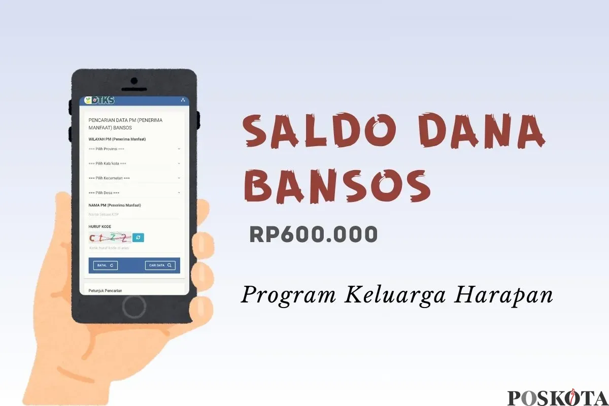 Dapatkan saldo dana bansos PKH Rp600.000. (Sumber: Poskota/Della Amelia)