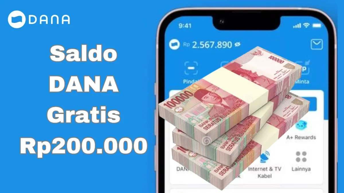 Cara aman klaim aplikasi penghasil saldo DANA Gratis Rp200.000 masuk dompet elektronik.  (Sumber: Poskota/Syania Nurul Lita Baikuni)