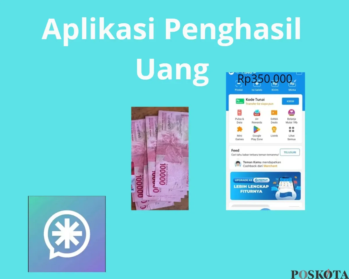 Dapatkan uang gratis dari aplikasi penghasil uang. (Sumber: Poskota/Santi Santika)