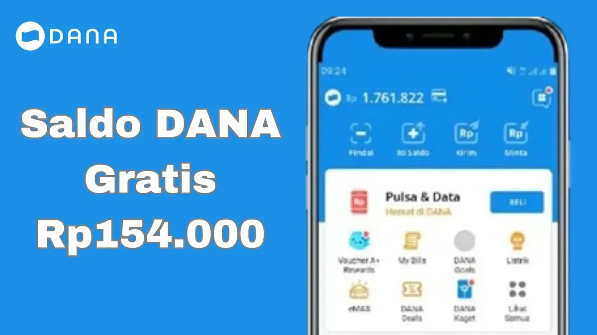 Cara klaim saldo DANA gratis Rp154.000 langsung masuk dompet elektronik. (Sumber: Poskota/Syania Nurul Lita Baikuni)