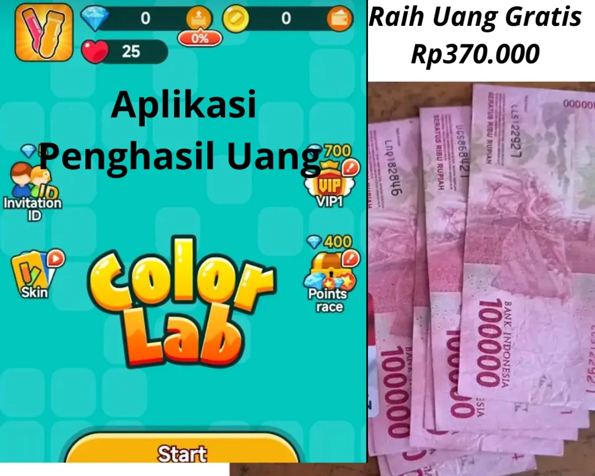 Raih uang gratis dari Color Lab. (Sumber: Play Store/Santi Santika)