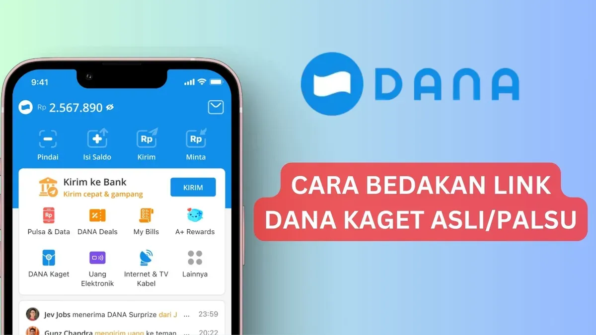 Ikuti langkah membedakan link DANA Kaget. (Sumber: Poskota/Legenda Kinanty Putri)