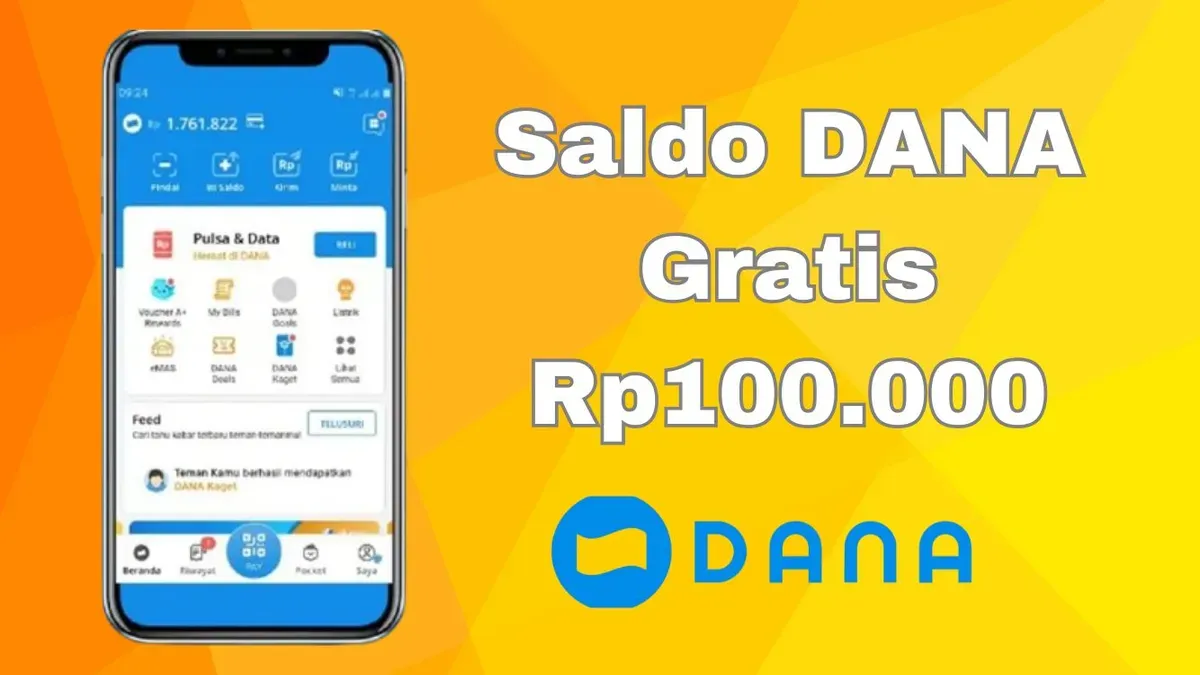 Buruan klaim saldo DANA gratis Rp100.000 via aplikasi penghasil uang. (Sumber: Poskota/Syania Nurul Lita Baikuni)