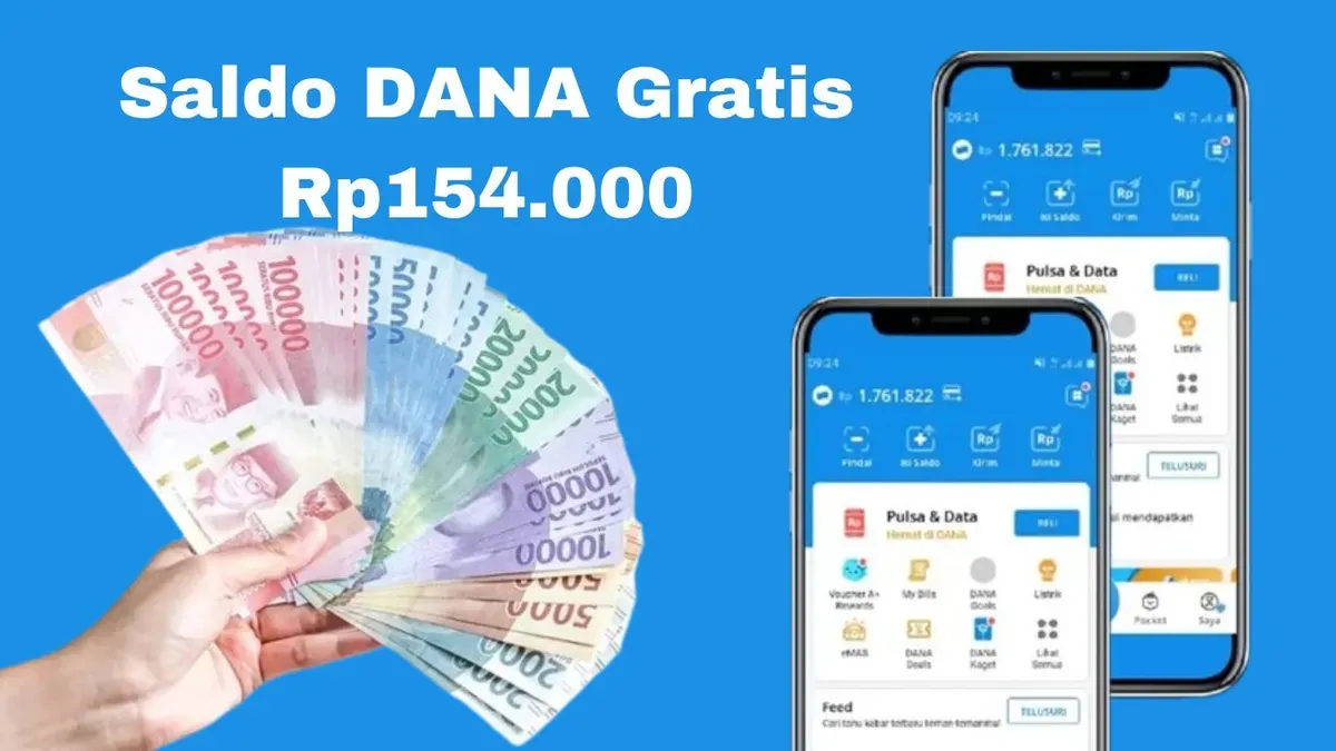 Cara klaim saldo DANA gratis Rp154.000 tanpa cantumkan NIK KTP langsung masuk dompet elektronik. (Sumber: Poskota/Syania Nurul Lita Baikuni)