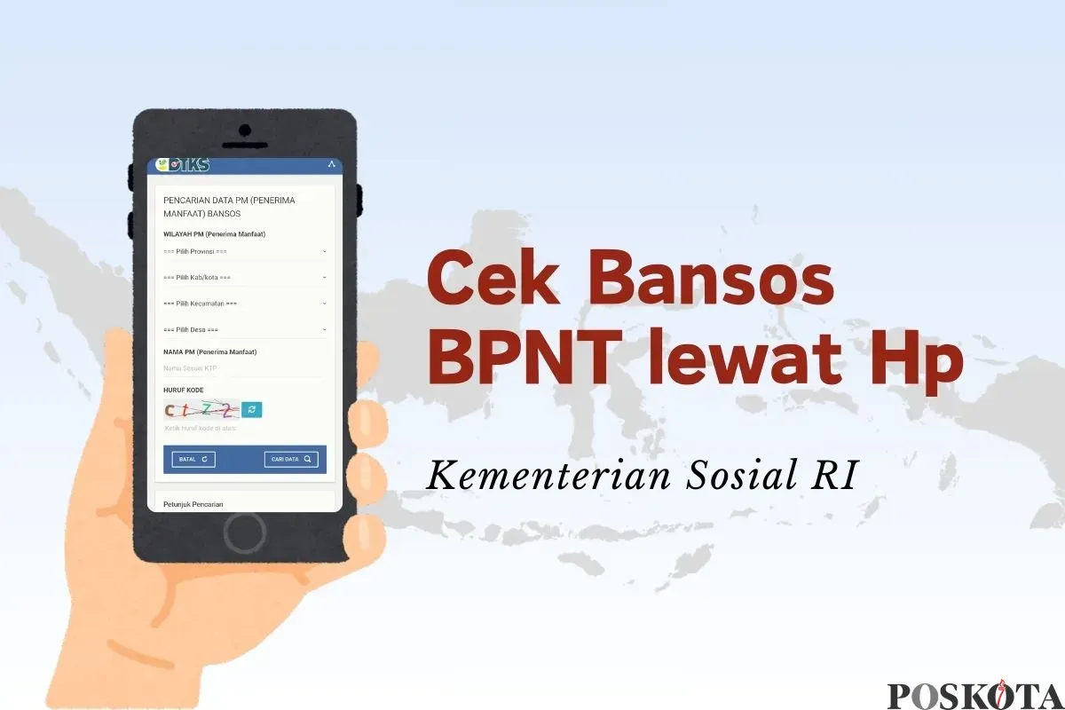 Informasi pengecekan bansos BPNT. (Sumber: Poskota/Della Amelia)