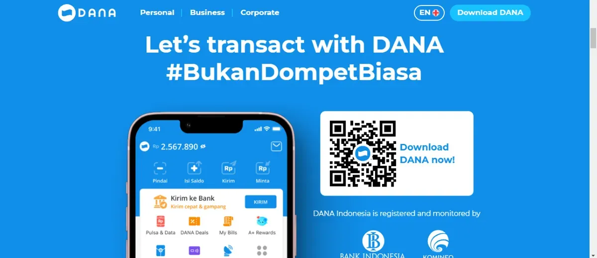 Jangan sampai tertipu, ketahui ciri-ciri link DANA Kaget disini. (Source: www.dana.id)