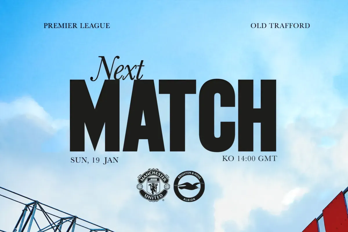 langsung chat jadwal lengkap pertandingan dan link live streaming resmi Liga Inggris Man United vs Brighton (Sumber: X/ ManUtd)