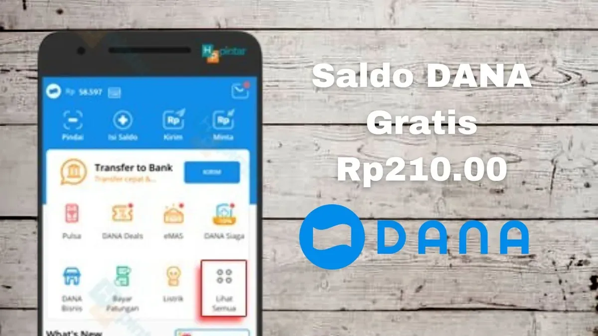 Ada saldo dana Gratis Rp210.000 bisa Anda klaim sekarang masuk dompet elektronik. (Sumber: Poskota/Syania Nurul Lita Baikuni)