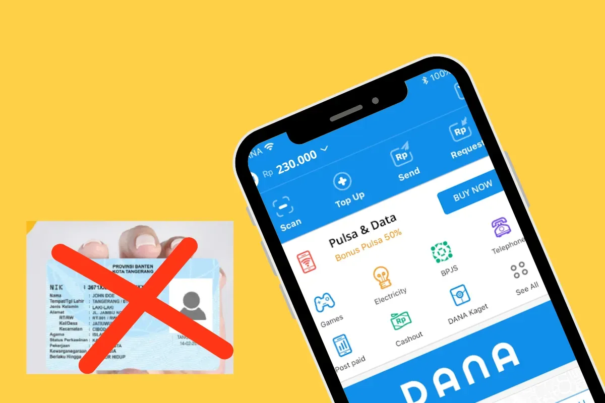 Saldo DANA gartis Rp230.000 dari aplikasi penghasil uang in tanpa perlu lampirkan NIK e-KTP. (Sumber: Poskota/edited by Syifa Luthfiyah)