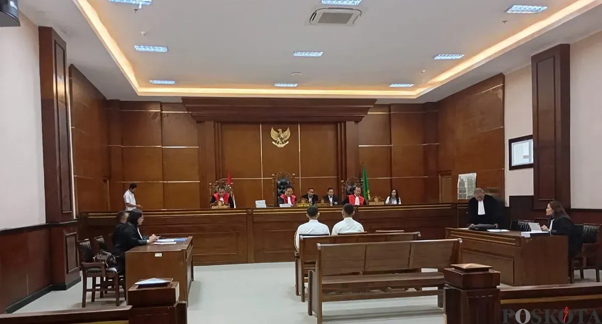 Suasana sidang kasus tewasnya Putu Satria Ananta Rustika, seorang Taruna STIP di Pengadilan Negeri (PN) Jakarta Utara, Rabu, 22 Januari 2025. (Sumber: Poskota/Ramot Sormin)