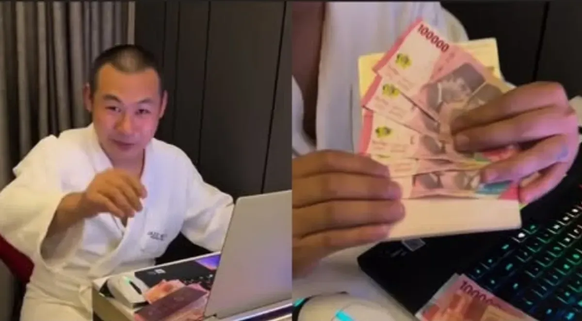 WNA China viral setelah menarasikan dirinya berhasil menyogok petugas imigrasi di Bandara Soekarno Hatta. (Sumber: Capture akun TikTok @stellaroptics888)