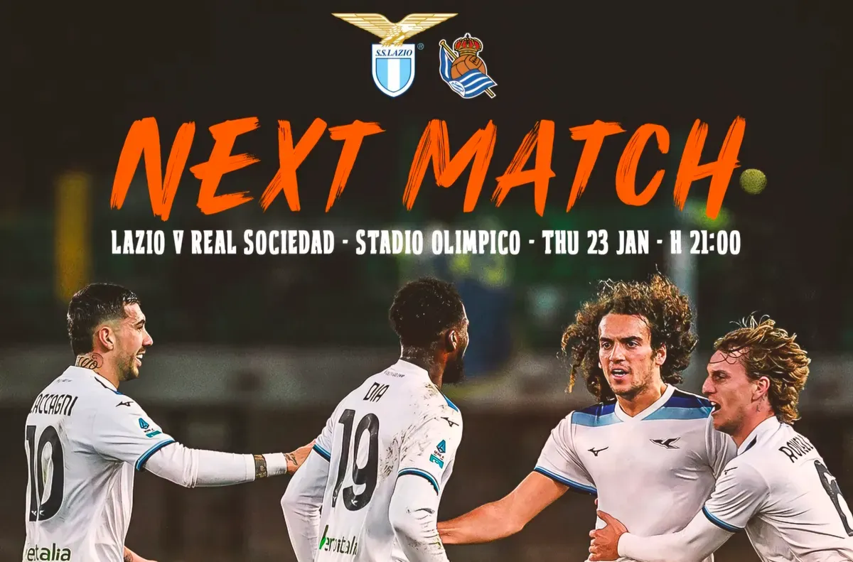 cek preview, jadwal pertandingan dan info live streaming Liga Eropa antara Lazio vs Real Sociedad. (Sumber: X / SS Lazio)