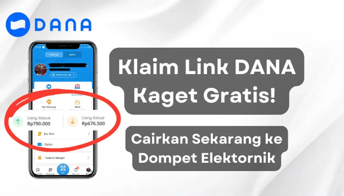 Klaim sekarang! Saldo DANA gratis dari link DANA kaget hari ini. (Sumber: Poskota/Aldi Harlanda Irawan)