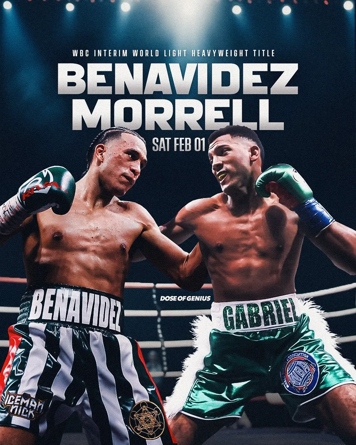 David Morrell vs David Benavidez (Sumber: IG: @doseofgenius)