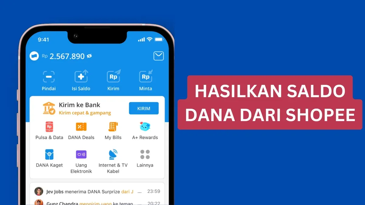 Cara menghasilkan saldo DANA lewat Shopee. (Sumber: Poskota/Legenda Kinanty Putri)