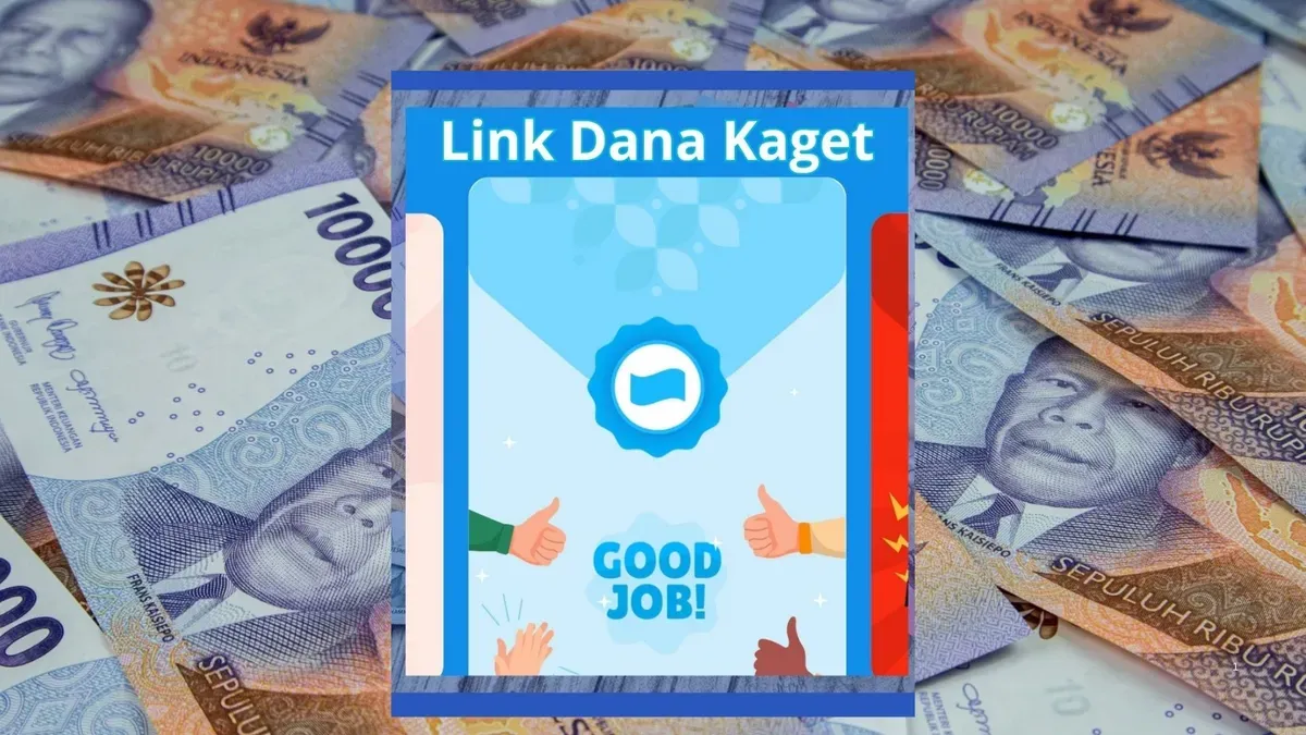 Klaim saldo DANA gunakan dompet elektronik aplikasi DANA melalui fitur link dana kaget. (Canva)