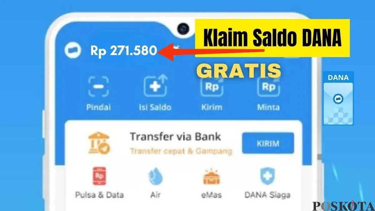 Ilustrasi link saldo DANA gratis berhadiah total Rp270.000. (Sumber: Poskota/Fani Ferdiansyah)