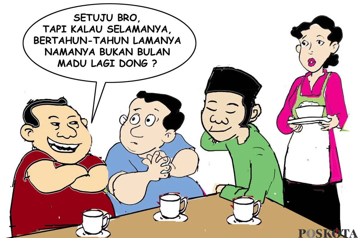 Obrolan Warteg:Bulan Madu Belum Berakhir (Sumber: Poskota/ Yudhi Himawan)