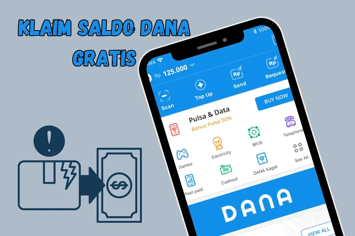 Trik cepat klaim saldo DANA gratis ke dompet elektronik. (Sumber: Poskota/edited by Syifa Luthfiyah)