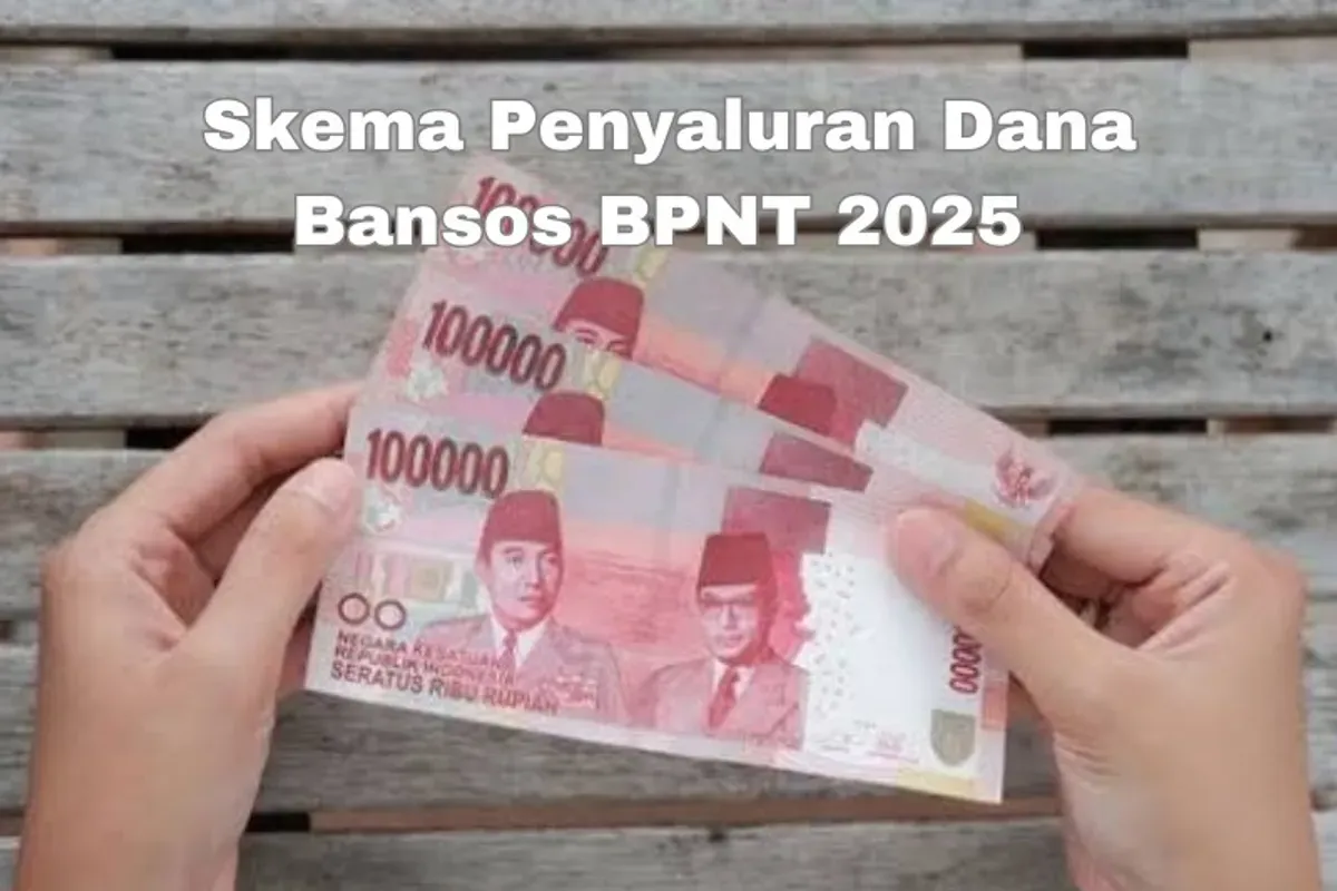 Skema penyaluran dana bansos BPNT tahap satu 2025. (Sumber: Poskota/Syania Nurul Lita Baikuni)